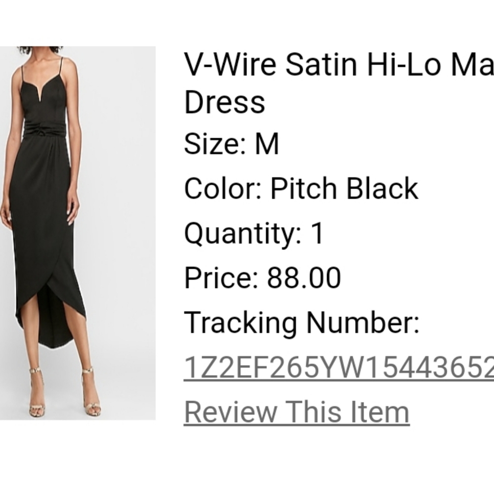 Express Satin Hi Low Dress